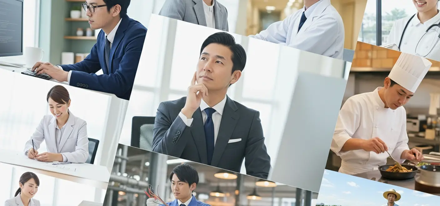さまざまな業種で働く人々