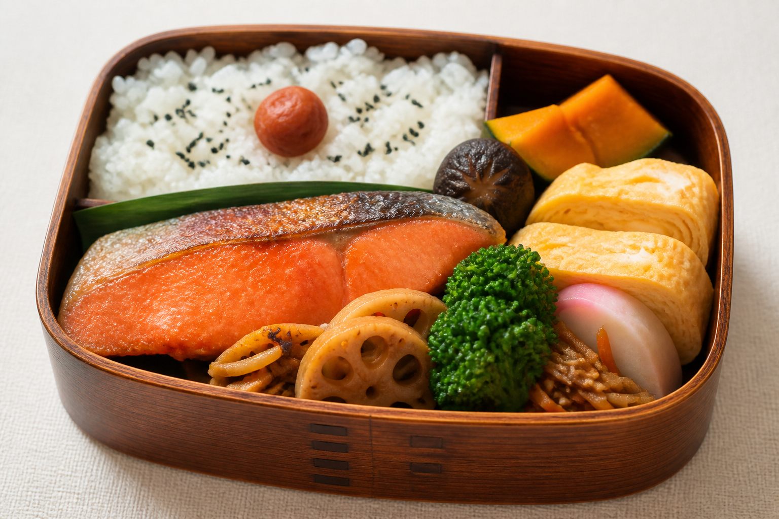 彩り豊かなおかずが詰まった、なごみの手作り弁当